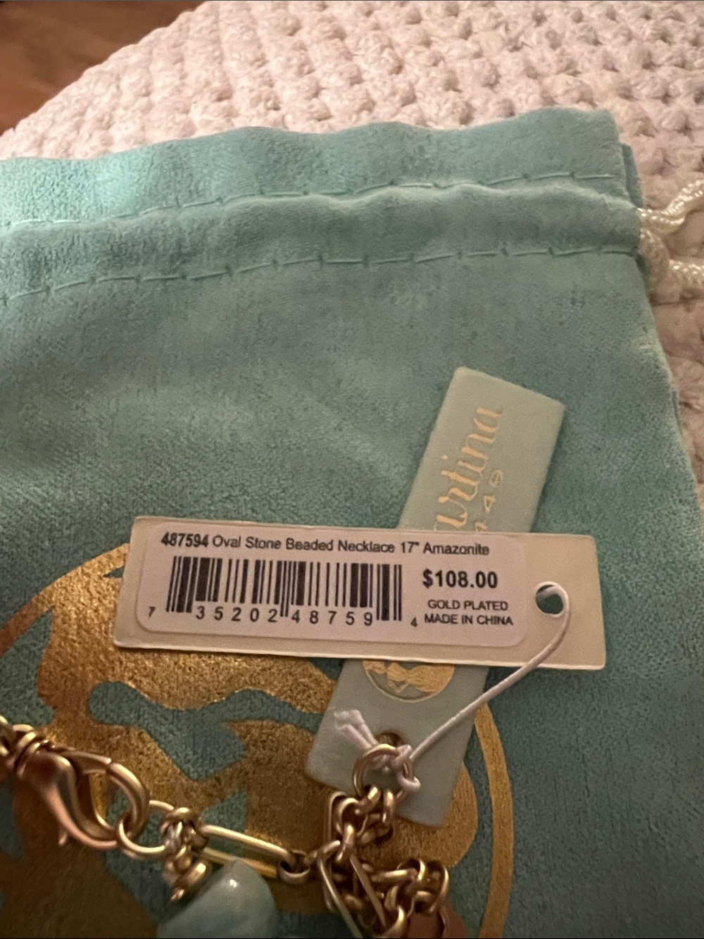 Spartina 449 Amazonite Bead necklace NWT - Picture 4 of 7